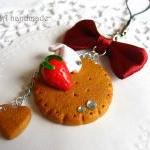 Kawaii Cute Gingerbread Cookie Strawberry Whipped..