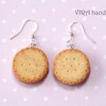 Kawaii Cookie Earrings With Strawberry Filling