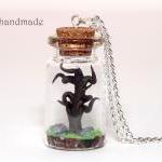 Old Tree In A Glass Jar Necklace