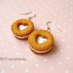 Realistic Cookie Earrings With Vanilla Filling